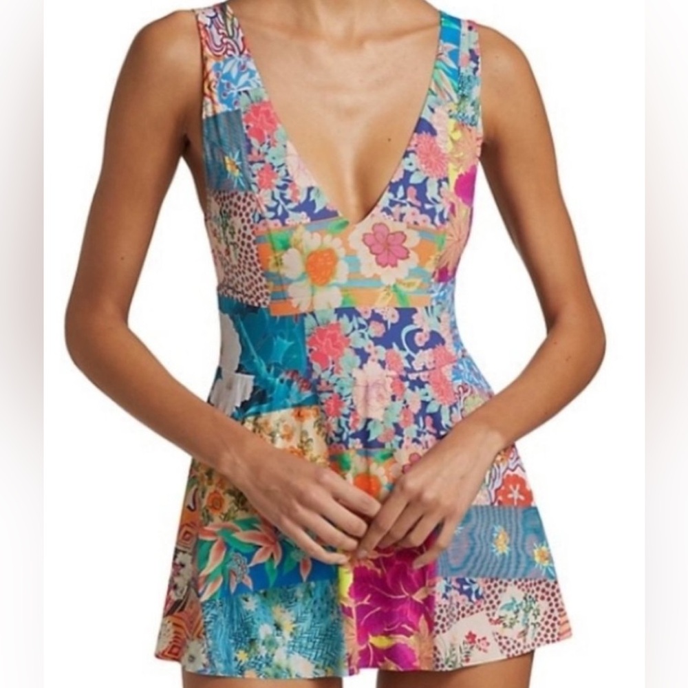 Johnny Was Brand New with tags Mari Skirted One Piece Swimsuit Sz Large
